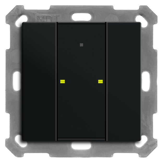 MDT BE-TA55P206.02 KNX Taster Plus 55 2-fach Schwarz matt