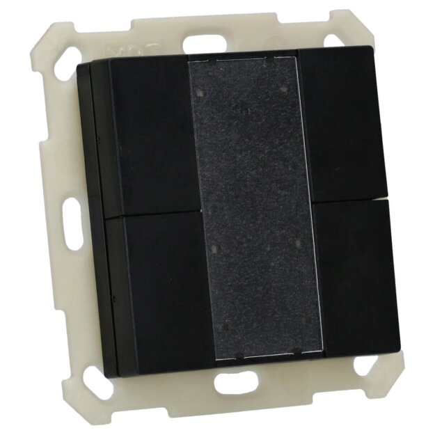 MDT BE-TA55P406.02 KNX Taster Plus 55 4-fach Schwarz matt