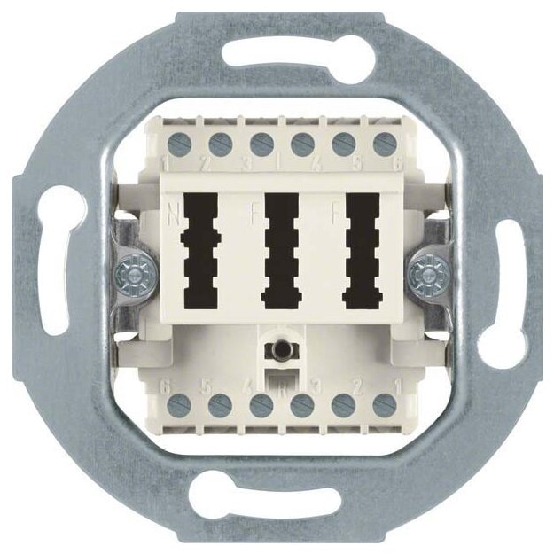 Berker 454402 TAE-Steckdose 2 x 6/6NFF Modul-Einsätze Weiß matt
