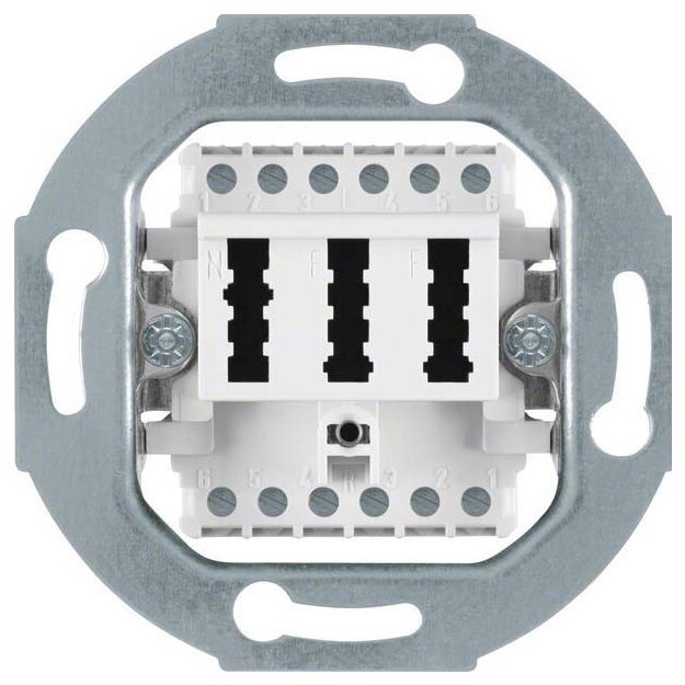 Berker 454409 TAE-Steckdose 2 x 6/6NFF Modul-Einsätze Polarweiß matt