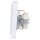 Busch-Jaeger future® linear Komplett-Set: 20 EUC-884 SCHUKO® Steckdosen-Einsatz + 1721-884K Abdeckrahmen 1-fach, Future Linear weiß matt
