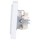 Busch-Jaeger future® linear Komplett-Set: 20 EUCKS-884 SCHUKO® Steckdosen-Einsatz mit erh. Berührungsschutz + 1721-884K Abdeckrahmen 1-fach, Future Linear weiß matt