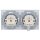 Busch-Jaeger future® linear Komplett-Set: 2x 20 EUC-884 SCHUKO® Steckdosen-Einsatz + 1722-884K Abdeckrahmen 2-fach, Future Linear weiß matt
