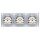 Busch-Jaeger future® linear Komplett-Set: 3x 20 EUC-884 SCHUKO® Steckdosen-Einsatz + 1723-884K Abdeckrahmen 3-fach, Future Linear weiß matt