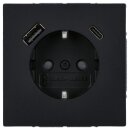 B-WARE Busch-Jaeger 20 EUCB2USBAC-45M SCHUKO®-/USB-A+C Steckdose Safety+ 2CKA002011A6322 Schwarz Matt Art Linear