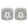 Busch-Jaeger Reflex SI Set: 2x 20 EUK-214  Steckdose mit Klappdeckel, 2x 2511-214 Abdeckrahmen 1-fach Alpinweiß