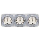 Busch-Jaeger Reflex SI Set: 3x 20 EUK-214  Steckdose mit Klappdeckel, 1x 2513-214 Abdeckrahmen 1-fach Alpinweiß
