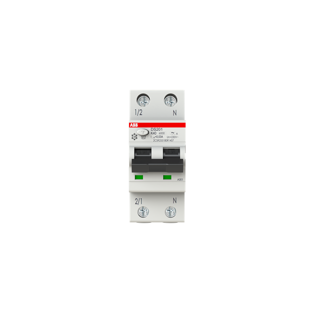 ABB 2CSR255180R1407 DS201A-K40/003 FI/LS-Schalter 6kA 1P+N Typ A K 40 30mA