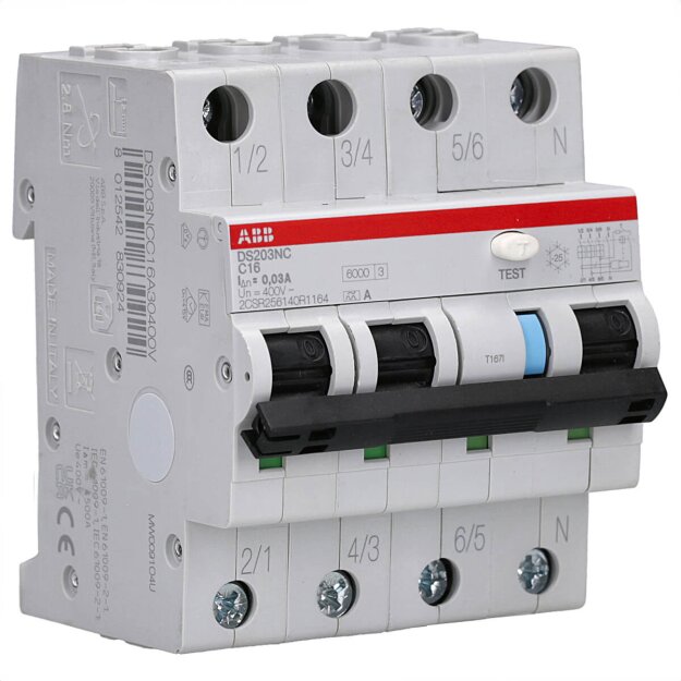 ABB 2CSR256140R1164 DS203NCA-C16/003 FI/LS-Schalter 6kA 3P+N Typ A C 16 30mA