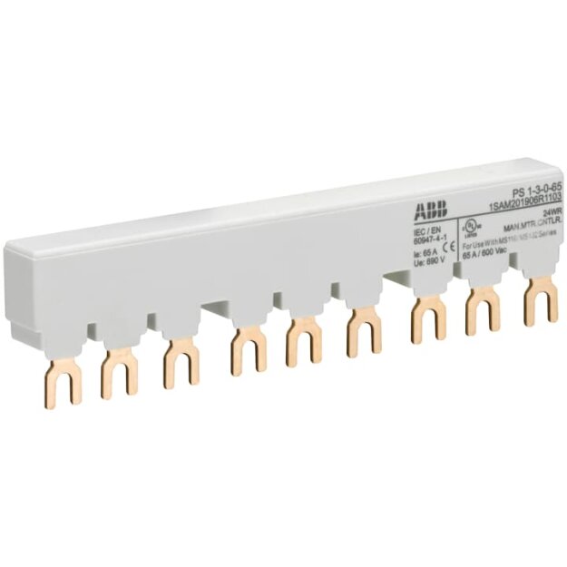 ABB 1SAM201906R1103 PS1-3-0-65 3-Phasen-Sammelschiene für 3 MS116 / MS132 Ie=65A
