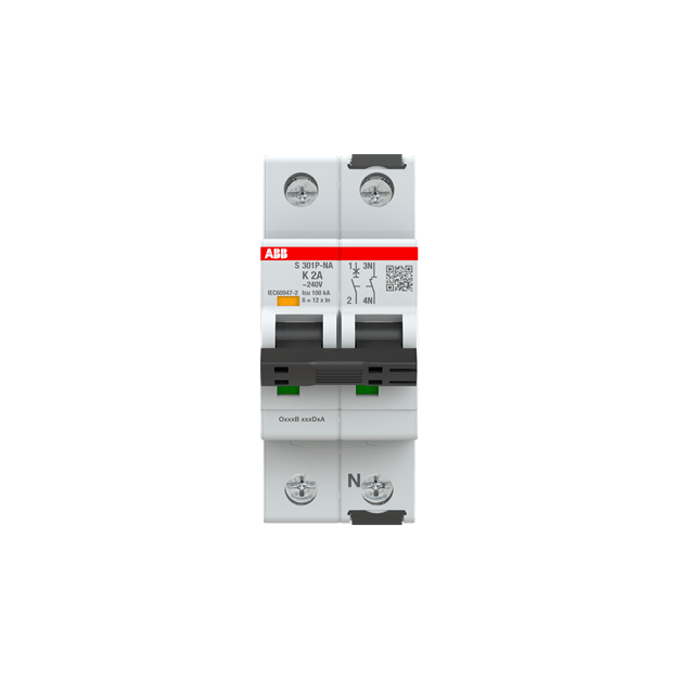 ABB 2CDS381103R0277 S301P-K2NA Sicherungsautomat K-Char. 25kA 2A 1+NA