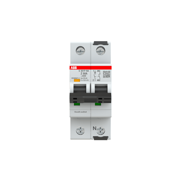 ABB 2CDS381103R0578 S301P-Z50NA Sicherungsautomat Z-Char. 25kA 50A 1+NA