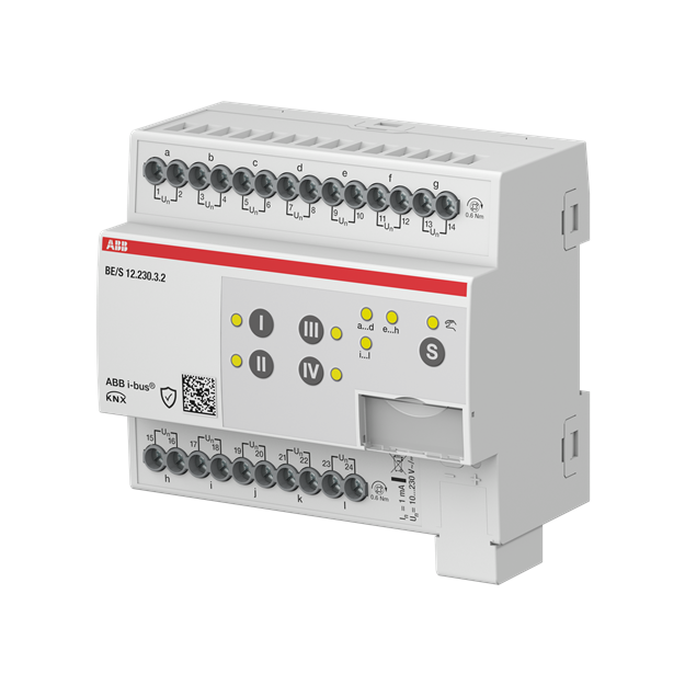 ABB 2CDG110282R0011 BE/S12.230.3.2 Binäreingang 12fachach 10-230 Vmanuelle Bedienung REG