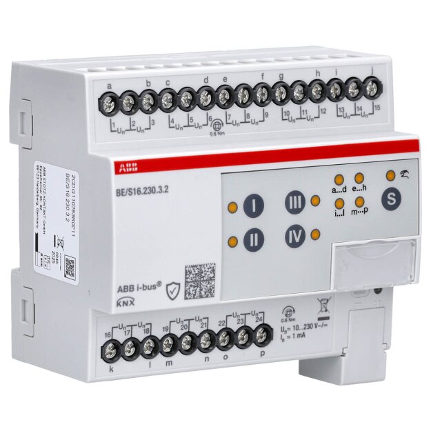 ABB BE/S16.230.3.2 Binäreingang 16fach 10-230 Vmanuelle Bedienung REG 2CDG110283R0011