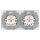 Busch-Jaeger Busch-balance SI Set: 2x 20 EUK-914  Steckdose mit Klappdeckel, 1x 1722-914 Abdeckrahmen 2-fach Alpinweiß