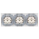 Busch-Jaeger Busch-balance SI Set: 3x 20 EUK-914  Steckdose mit Klappdeckel, 1x 1723-914 Abdeckrahmen 3-fach Alpinweiß