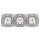 Busch-Jaeger Busch-balance SI Set: 3x 20 EUK-914  Steckdose mit Klappdeckel, 1x 1723-914 Abdeckrahmen 3-fach Alpinweiß