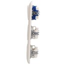 Busch-Jaeger Busch-Duro 2000 SI Set: 2x 20 EUC-212 SCHUKO Steckdose + 1x 2000/6 US Wippschalter-Einsatz + 1x Wippe 2506-212 + 1x  2513-212 Abdeckrahmen 3-fach Cremeweiß
