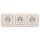 Busch-Jaeger Busch-Duro 2000 SI Set: 3x 20 EUC-212 Steckdose + 1x 2513-212  3-fach Rahmen Cremeweiß