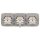 Busch-Jaeger Busch-Duro 2000 SI Set: 3x 20 EUC-212 Steckdose + 1x 2513-212  3-fach Rahmen Cremeweiß