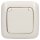 Busch-Jaeger Busch-Duro 2000 SI Set: 1x 20 EUK-212 Steckdose mit Klappdeckel + 1x 2511-212 Abdeckrahmen 1-fach Cremeweiß
