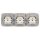 Busch-Jaeger Busch-Duro 2000 SI Set: 3x 20 EUK-212 Steckdose mit Klappdeckel + 1x 2513-212 Abdeckrahmen 3-fach Cremeweiß