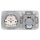 Busch-Jaeger Reflex SI Set: 1x Rutenbeck Anschlussdose 136104070 UAE-Cat.6A iso-8/8 Up 0 mit Zentralscheibe 2-fach + 1x 20 EUC-214 Steckdose + 1x 2512-214 2-fach Rahmen