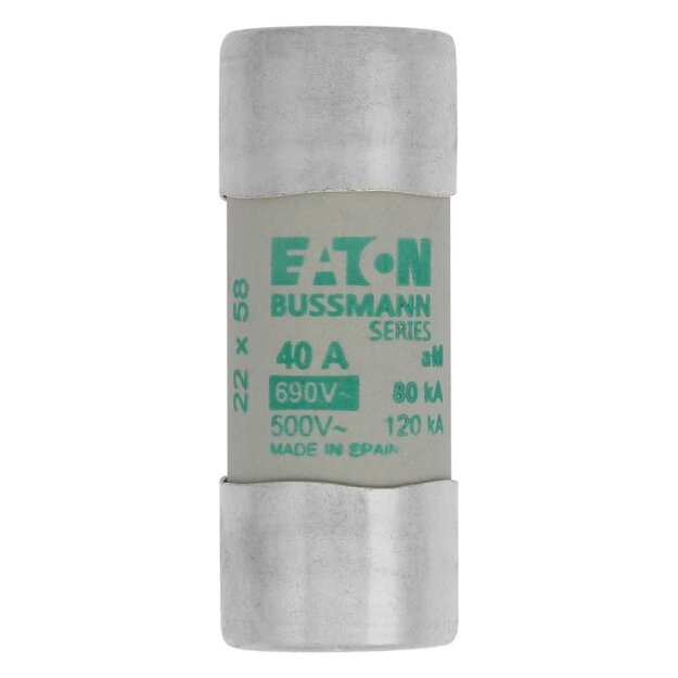 eaton Sicherungseinsatz CYLINDRICAL FUSE 22 x 58 40A AM 690V AC