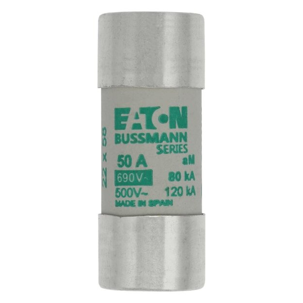 eaton Sicherungseinsatz CYLINDRICAL FUSE 22 x 58 50A AM 690V AC