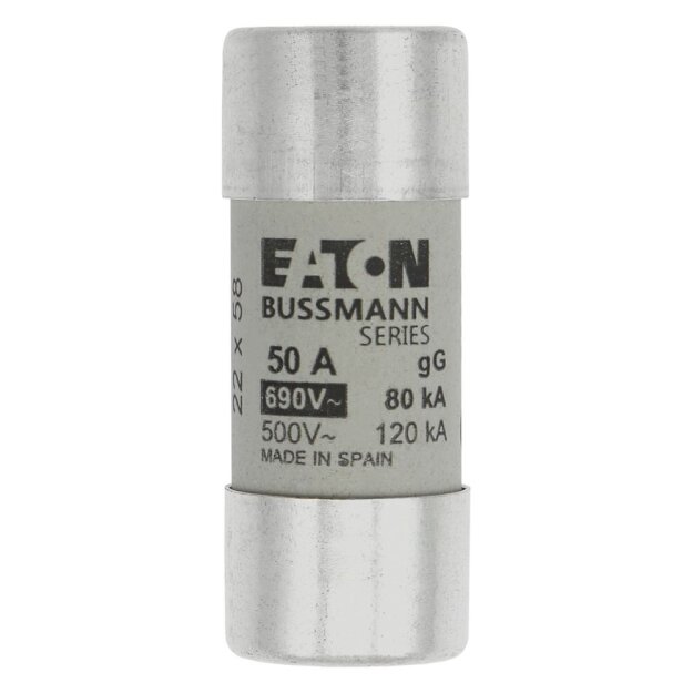 eaton Sicherungseinsatz CYLINDRICAL FUSE 22 x 58 50A GG 690V AC