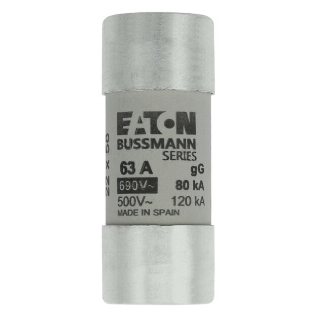 eaton Sicherungseinsatz CYLINDRICAL FUSE 22 x 58 63A GG 690V AC
