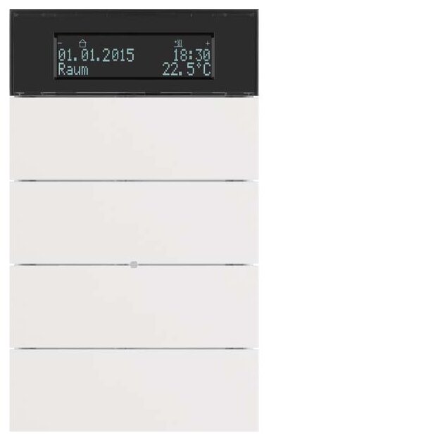 Berker 75664599 Tastsensor 4-fach mit Temperaturregler und Display B.IQ Polarweiß matt