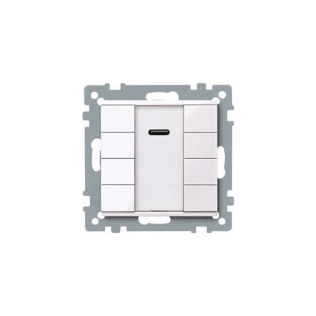 Merten 617525 Taster 4-fach plus mit IR-Empfänger Aktivweiß glänzend System M