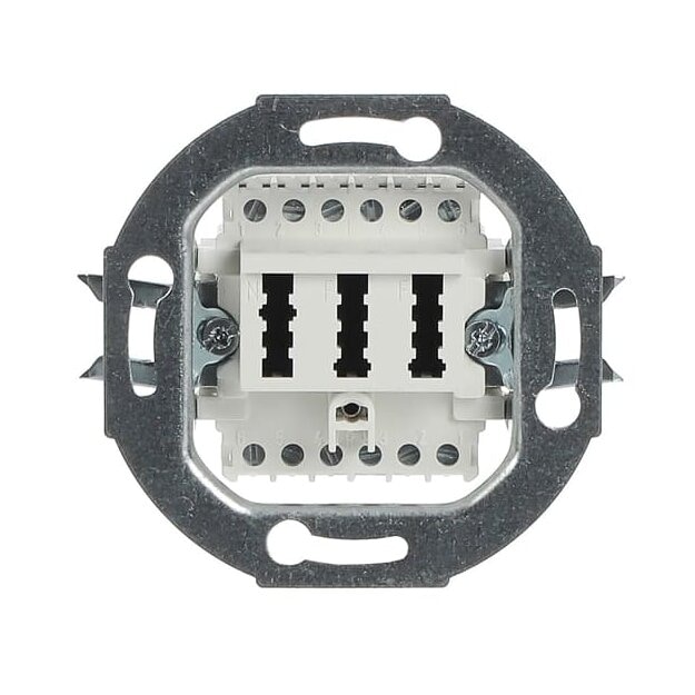 Busch-Jaeger 0242/04 TAE-Anschlussdose 2x6/6 NFF Alpinweiß 2CKA000230A0389