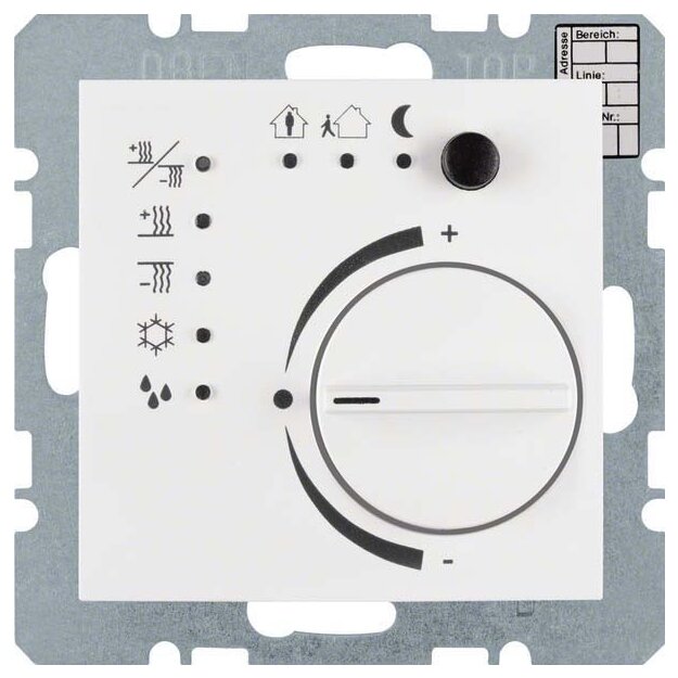 Berker 75441189 Temperaturregler mit Tasterschnittstelle S.1/B.3/B.7 Polarweiß matt