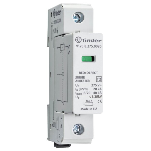 Finder SPD Überspannungsableiter 7P.21.8.275.1020 Varistor 1-phasig