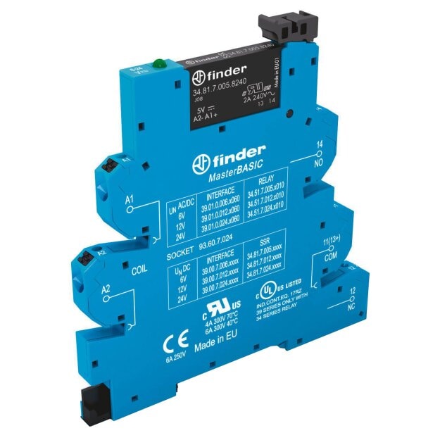 Finder SSR-Koppelrelais MasterBASIC Push-In Technik