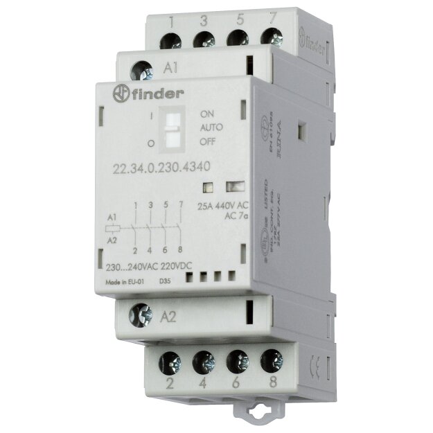Finder Installationsschütz 2 Öffner 2 Schließer 25A Spule 230V