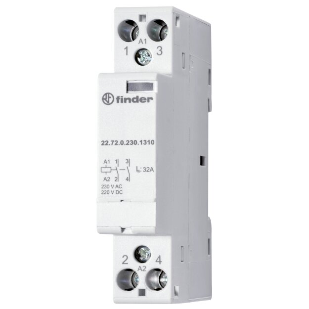 Finder Installationsschütz 2 Schließer 32A Spule 12V