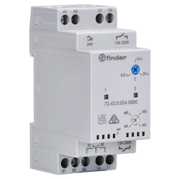 Finder Pumpen-Umschaltrelais 2 Verbrauchern 4 Funktionen 24V AC/DC