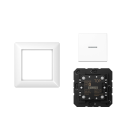 JUNG HOME Smarter Wechseltaster Komplettset BTA1001 Serie AS Alpinweiß - Batterieversorger Bluetooth Taster