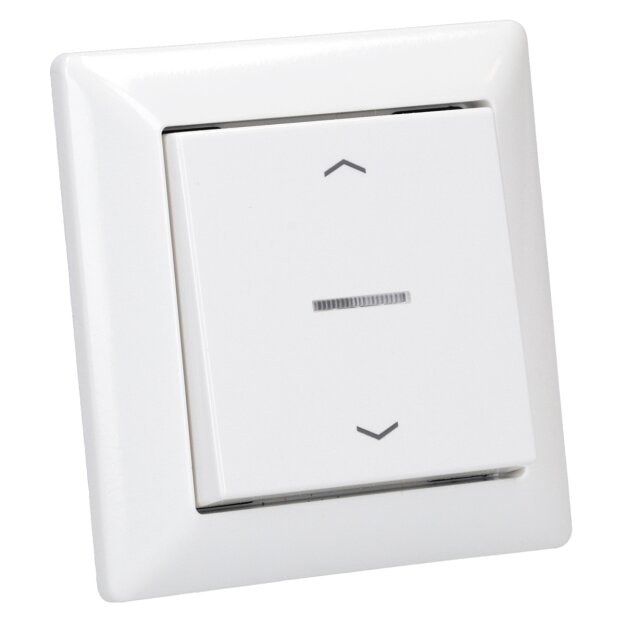 JUNG HOME Smarter Jalousietaster Komplettset BTA1001 Serie AS Alpinweiß - Batterieversorgter Bluetooth Taster