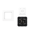 JUNG HOME Smarter Jalousietaster 2fach Komplettset BTA1002 Serie A Alpinweiß - Batterieversorgter Bluetooth Taster