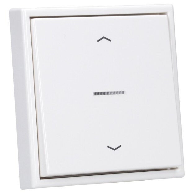 JUNG HOME Smarter Jalousietaster Komplettset BTLSCD1001 Serie LS Alpinweiß - Batterieversorgter Bluetooth Taster