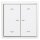 JUNG HOME Smarter Jalousietaster 2fach Komplettset BTLSCD1002 Serie LS Alpinweiß - Batterieversorgter Bluetooth Taster