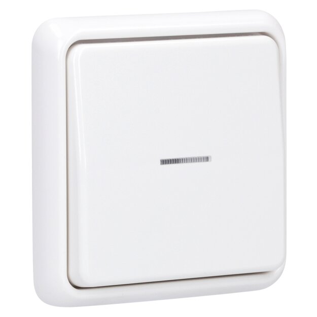 JUNG HOME Smarter Wechseltaster Komplettset BTLSCD1001 Serie CD Alpinweiß - Batterieversorger Bluetooth Taster