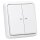 JUNG HOME Smarter Serientaster Komplettset BTLSCD1002 Serie CD Alpinweiß - Batterieversorgter Bluetooth Taster
