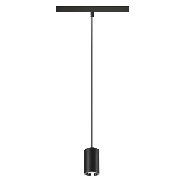 SLV 1006803 NUMINOS® XS 48V Pendelleuchte Pendellänge 150 cm 4000 K 55° DALI 2 matt schwarz / glänzend chrom