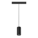 SLV 1006851 NUMINOS® S 48V Pendelleuchte Pendellänge 150 cm 4000 K 20° DALI 2 matt schwarz / glänzend chrom