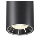 SLV 1006857 NUMINOS® S 48V Pendelleuchte Pendellänge 150 cm 4000 K 55° DALI 2 matt schwarz / glänzend chrom
